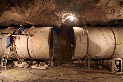 隧洞内压力钢管对接施工